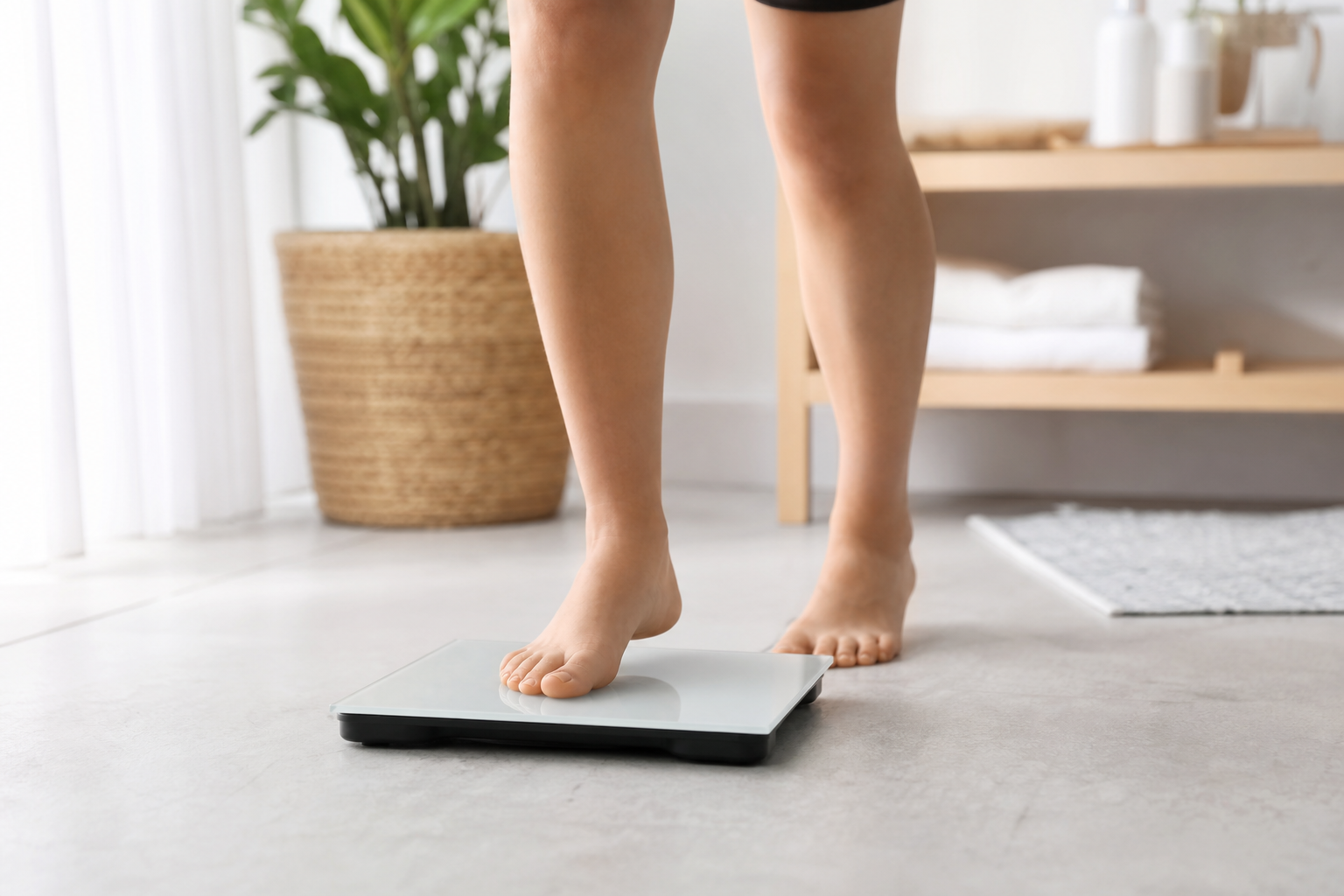 Person checking progress while learning how to lose 1kg in 10 days